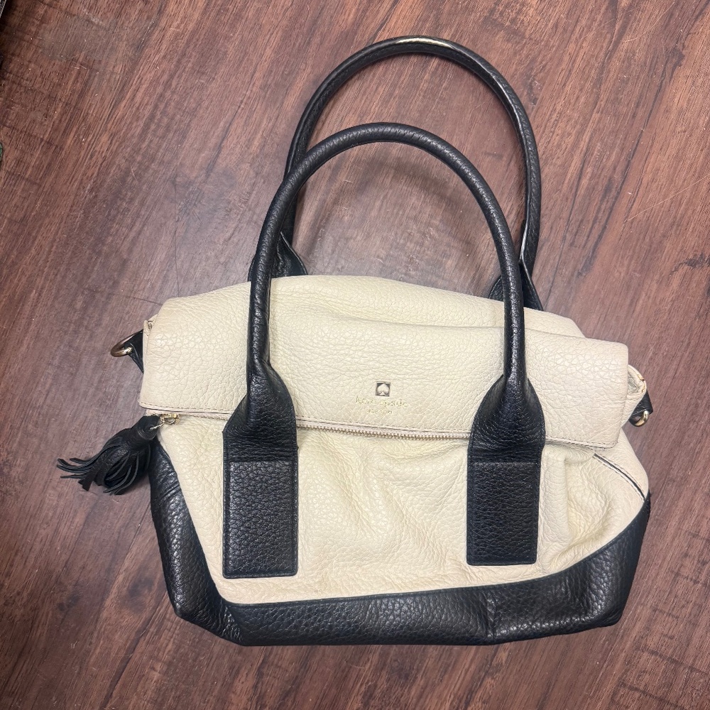 Kate Spade Southport Avenue Carmen Convertible Satchel Pebbled Leather Preppy
